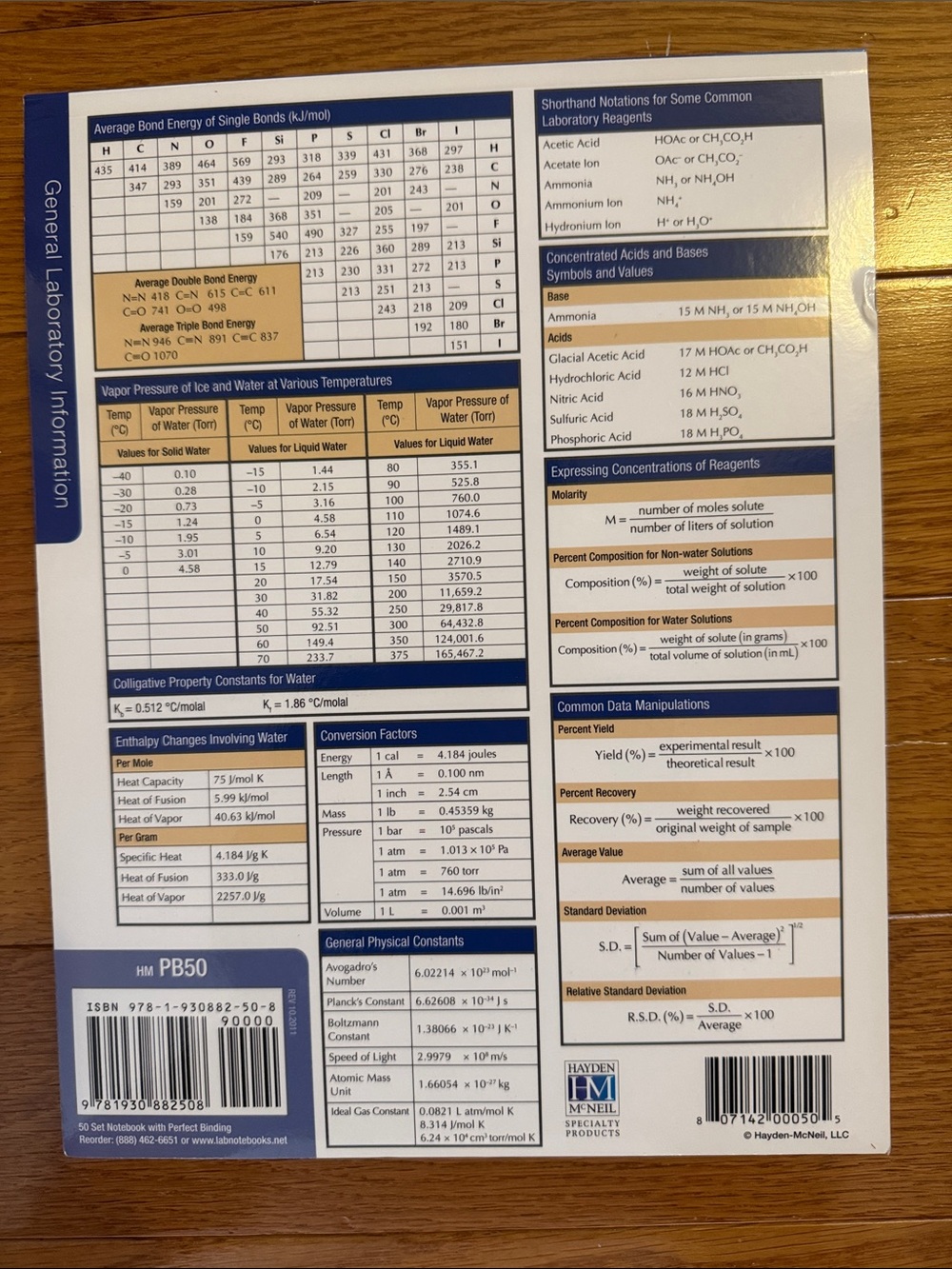 Student Lab Notebook with Permanent Binding - Picture 2 of 5